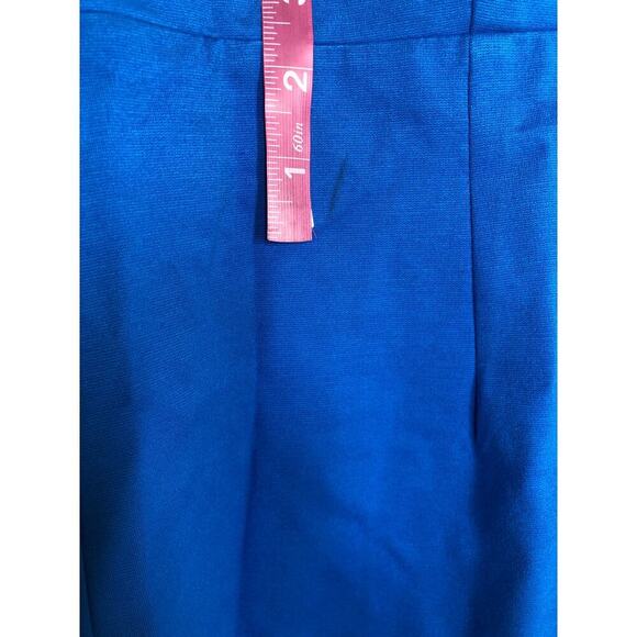 Halogen Dress Sleeveless Square Neck Knee Length Sheath Indigo Bunting Size L - Picture 4 of 8